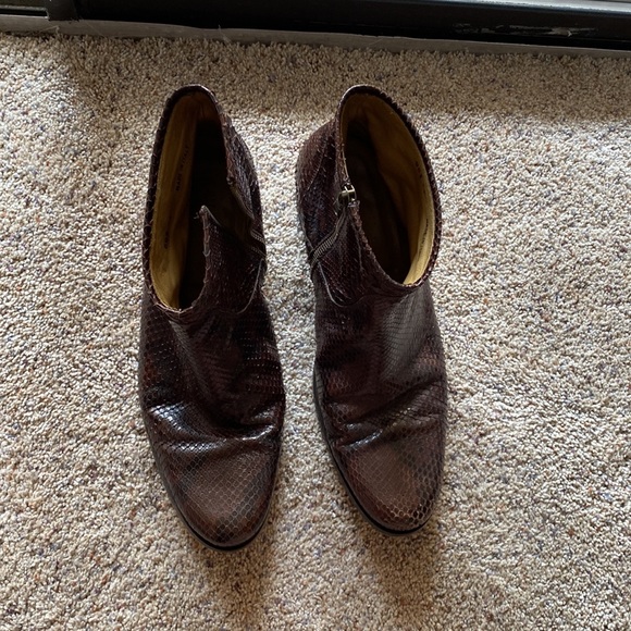 Amazing Billy Reid real python skin half zip boots - Picture 2 of 5